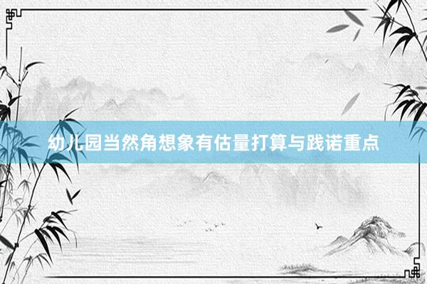 幼儿园当然角想象有估量打算与践诺重点